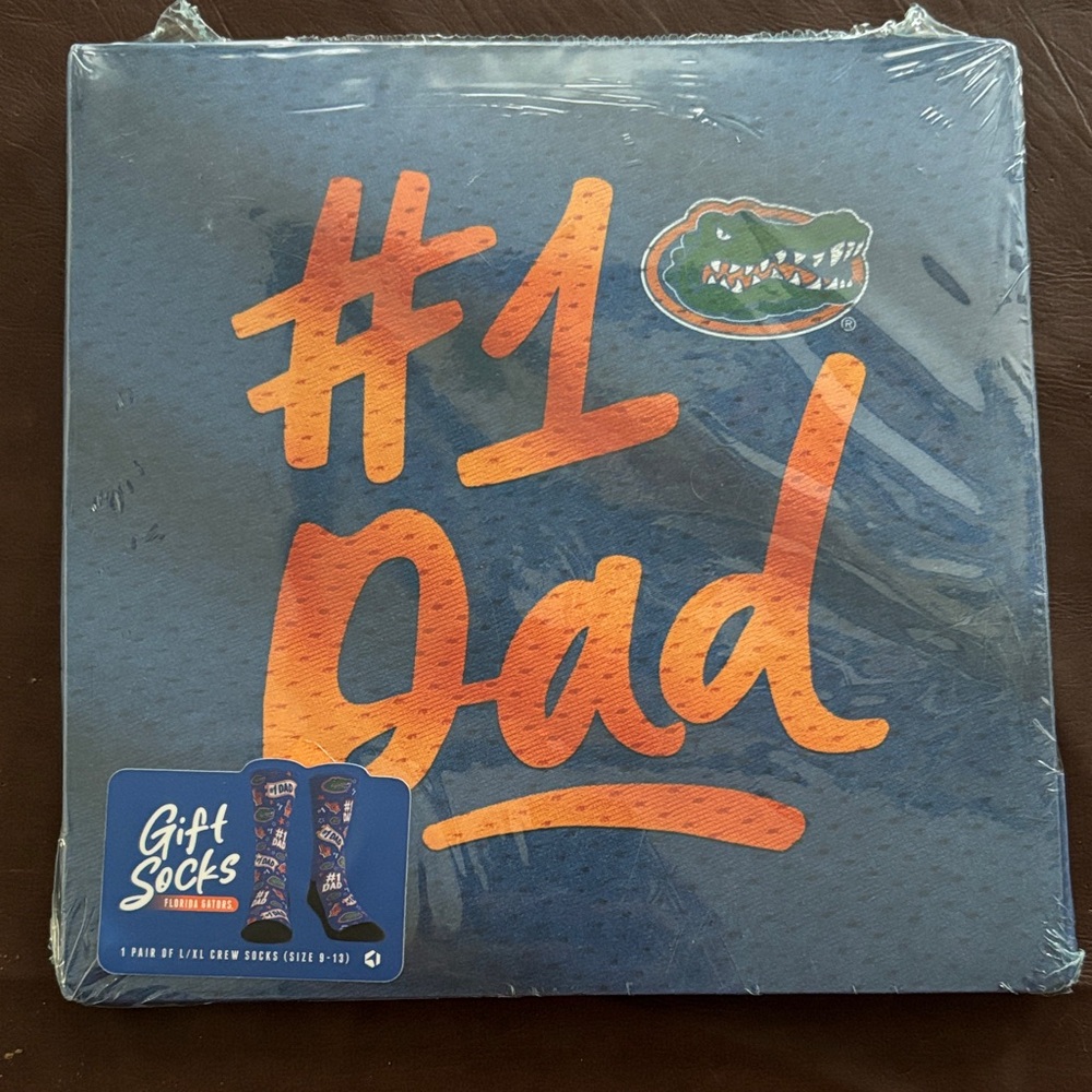 #1 Dad Florida Gators 🐊 Gift Socks Box